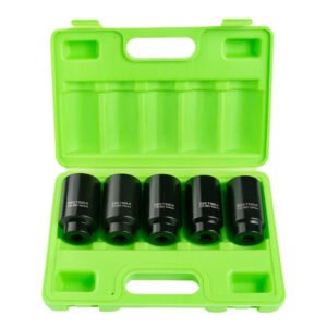 DSD TOOLS 5pc 1/2" DR 12PT Deep Impact Hub Nut Sockets DS1113