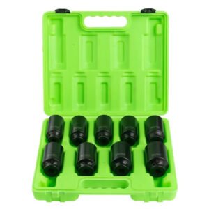 DSD TOOLS 9pc 1/2" DR 6PT Deep Impact Hub Nut Sockets DS1114