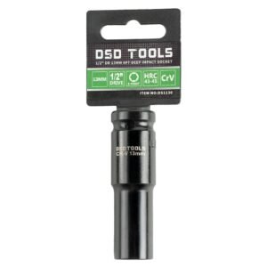 DSD TOOLS 1/2" Dr 13mm 6pt Deep Impact Socket DS1130