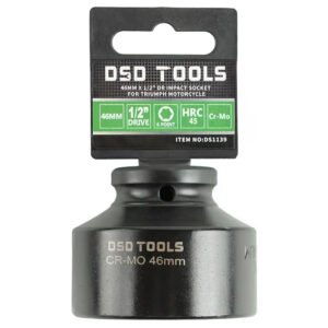 DSD TOOLS 46mm x 1/2" Dr Impact Socket For Triumph Motor DS1139