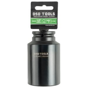 DSD TOOLS 46mm Hub Nut Socket - 12 Point 1/2" DR 100mm Long DS1141