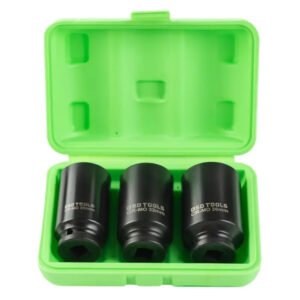 DSD TOOLS 3pc 1/2" DR 12PT Deep Impact Hub Nut Sockets DS1147
