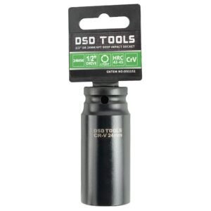 DSD TOOLS 24mm x 1/2" DR Deep Impact Socket 6PT 78mm Long DS1152