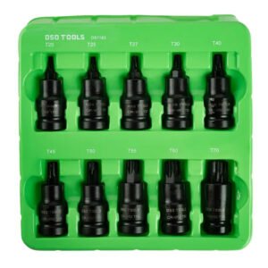 DSD TOOLS 10pc 1/2" DR Impact Star Bit Socket DS1183