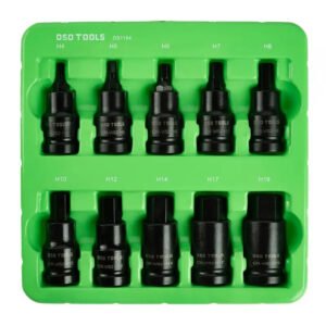 DSD TOOLS 10pc 1/2" DR Impact Hex Bit Sockets DS1184