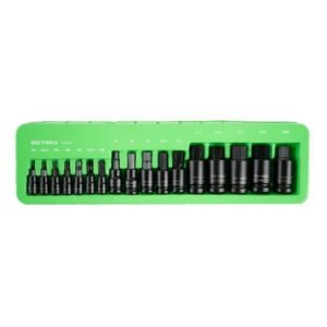 DSD TOOLS 17PC IMPACT HEX BIT SOCKET SET – 1/4″ 3/8″ 1/2″ DRIVES DS1185