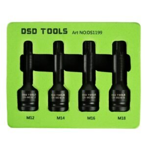 DSD TOOLS 4pc 1/2" DR Impact Spline Bit Sockets For Vag DS1199