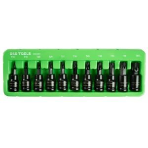 DSD TOOLS 11pc 3/8" DR Impact Tamper Star Bit Sockets DS1201