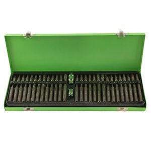 DSD TOOLS 58pc Hex, Torx & Spline Bit Set with 1/2″ & 3/8″ Drive Adapters DS1208