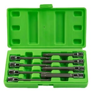 DSD TOOLS 8pc 3/8 DR 110mm(L) Tamper Torx Bit Sockets DS1228