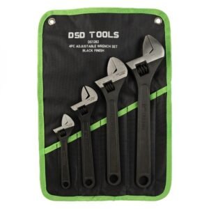 DSD TOOLS 4pc Adjustable Wrench Set Black Finish DS1282