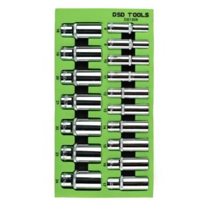DSD TOOLS 17pc 3/8" Dr 6Pt Deep Sockets 8 - 24mm DS1306