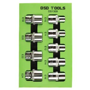 DSD TOOLS 9pc 1/2 DR E Torx Socket DS1309