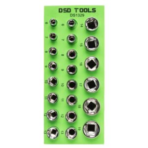 DSD TOOLS 22pc 1/4" & 3/8" DR Metric Super Lock Sockets DS1329