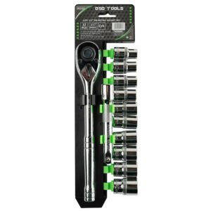 DSD TOOLS 12pc 1/2" DR Metric Socket Set 10 - 21mm DS1332