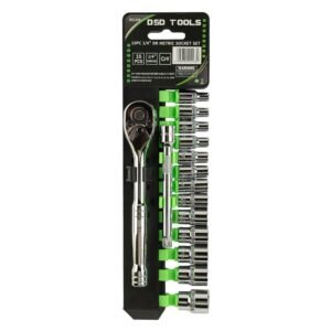 DSD TOOLS 15pc 1/4 DR Metric Socket Set DS1334