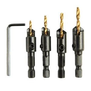DSD TOOLS 4PC COUNTERSINK HSS-G TITANIUM DRILL BIT SET DS1440