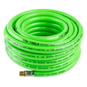 DSD TOOLS 8MM X 10 MTRS HI VIS QUICK RELEASE AIR HOSE 15 BAR DS1528
