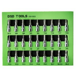 DSD TOOLS 27PC 1/4″ DR 38MM MIXED BIT SOCKETS DS1553
