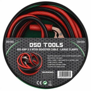 DSD TOOLS 800 AMP X 6 MTRS BOOSTER CABLE LARGE CLAMPS DS1593