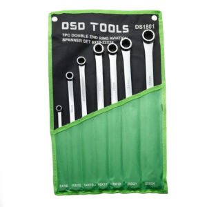 DSD TOOLS 7PC DOUBLE END RING AVIATION SPANNER SET DS1801