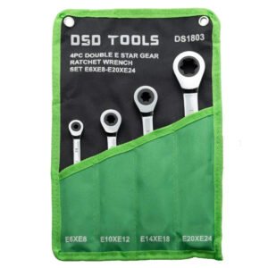DSD TOOLS 4PC DOUBLE E STAR GEAR RATCHET WRENCH SET DS1803