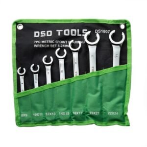 DSD TOOLS 7PC METRIC 6 POINT FLARE NUT WRENCH SET 8-24MM DS1807