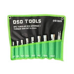 DSD TOOLS 8PC TUBULAR BOX SPANNER + TORQUE BAR SET DS1809