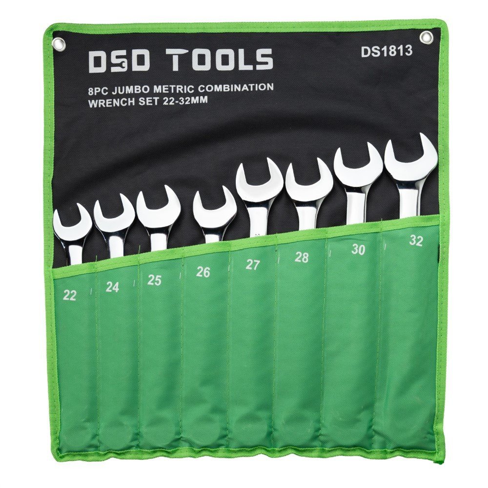 DSD TOOLS 8PC JUMBO METRIC COMBINATION WRENCH SET 22-32MM DS1813 - Image 2