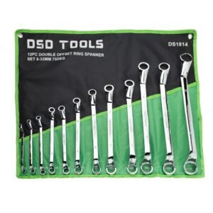 DSD TOOLS 12PC DOUBLE OFFSET RING SPANNER SET 6-32MM 75DEG DS1814