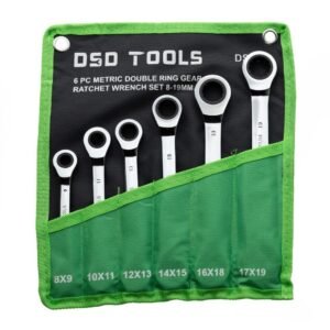 DSD TOOLS 6 PC METRIC DOUBLE RING GEAR RATCHET WRENCH SET DS1818