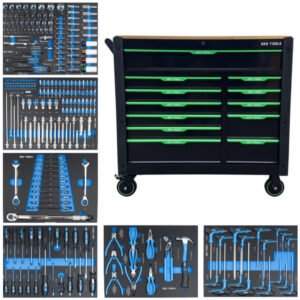 DSD TOOLS 12 Drawers Caster Mounted Roller Tool Chest Cabinet DS1830