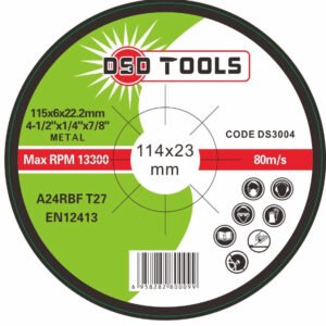DSD TOOLS Grinding Discs Depressed Centre - 115mm x 6mm x 22mm  Box of 100 DS3004