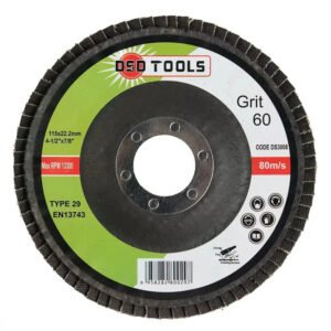 DSD TOOLS Flap Discs 60 Grit Oxide - 115mm x 22.2mm  Box of 200 DS3008