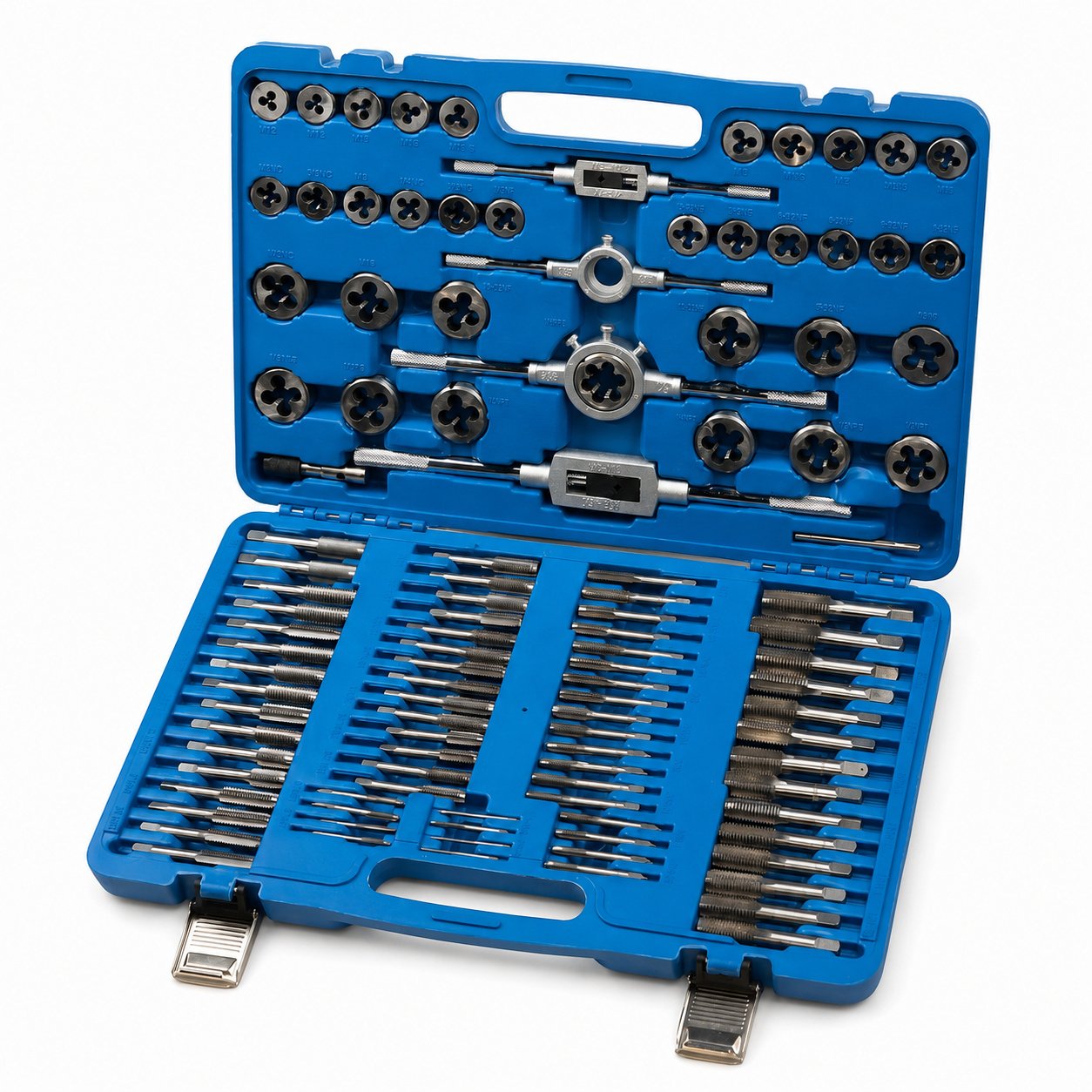 DSD TOOLS 110pc Metric Tap and Die Set Kit, 2mm to 18mm, Thread Cutting DS1008 - Image 2