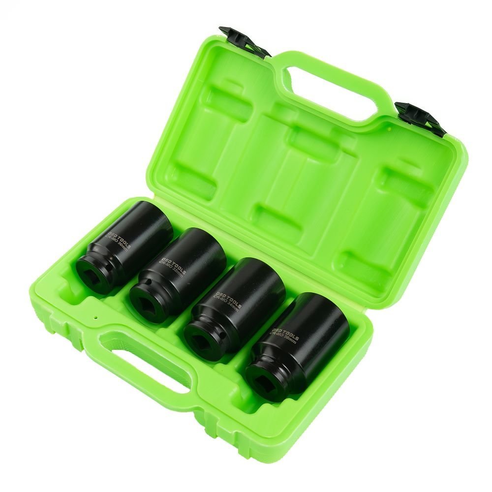 DSD TOOLS 4pc 1/2" DR 12PT Deep Impact Hub Nut Sockets DS1112 - Image 2