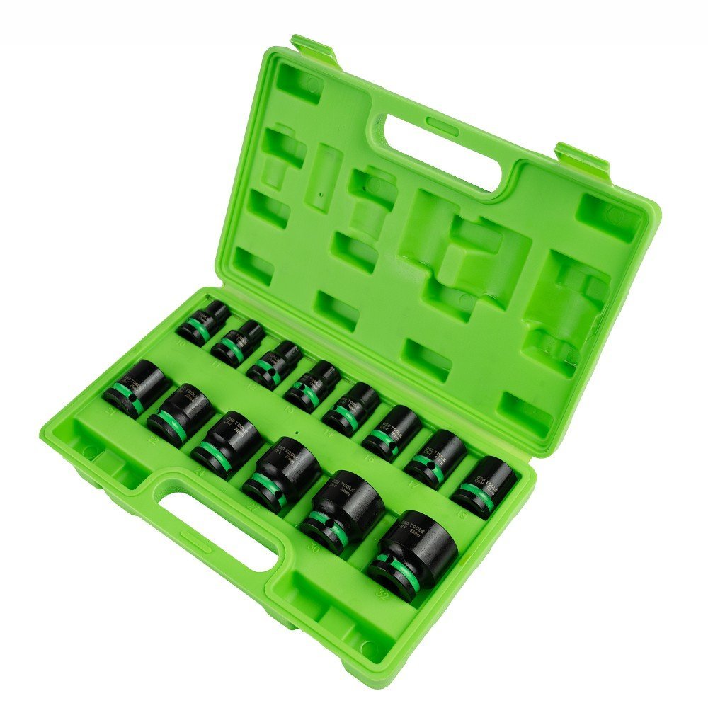 DSD TOOLS 14pc 1/2" DR Shallow Impact Sockets Metric DS1115 - Image 2