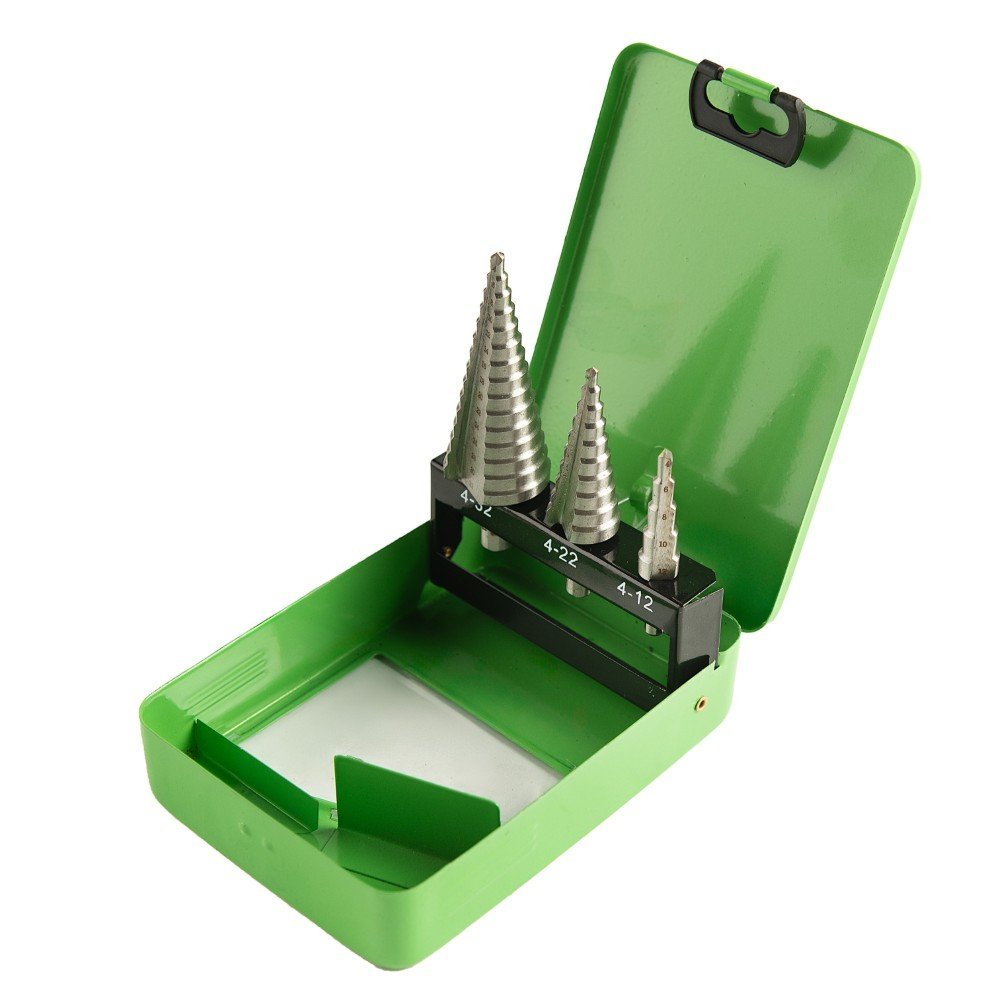 DSD TOOLS 3PCS HSS STEP DRILL BITS 4-32MM DS1433 - Image 2