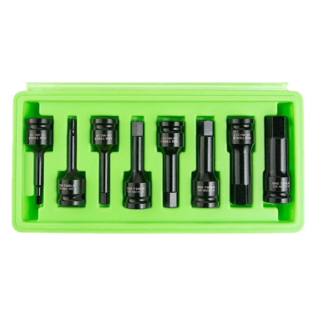 DSD TOOLS 8pc 1/2" DR Impact Hex Bit Sockets DS1108 - Image 3