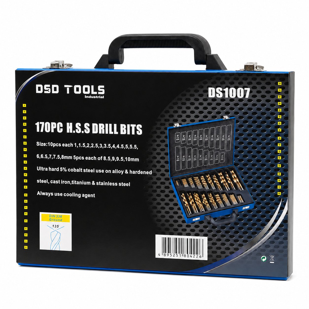 DSD TOOLS 170pc H.S.S Drill Bits 1 to 10mm DS1007 - Image 4