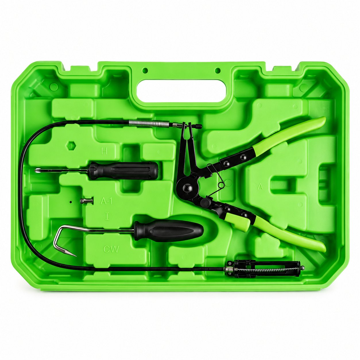 DSD TOOLS Tools 9pc Auto Hose Clamp Removal Clip Fixings Pliers Set Green DS1011 - Image 4