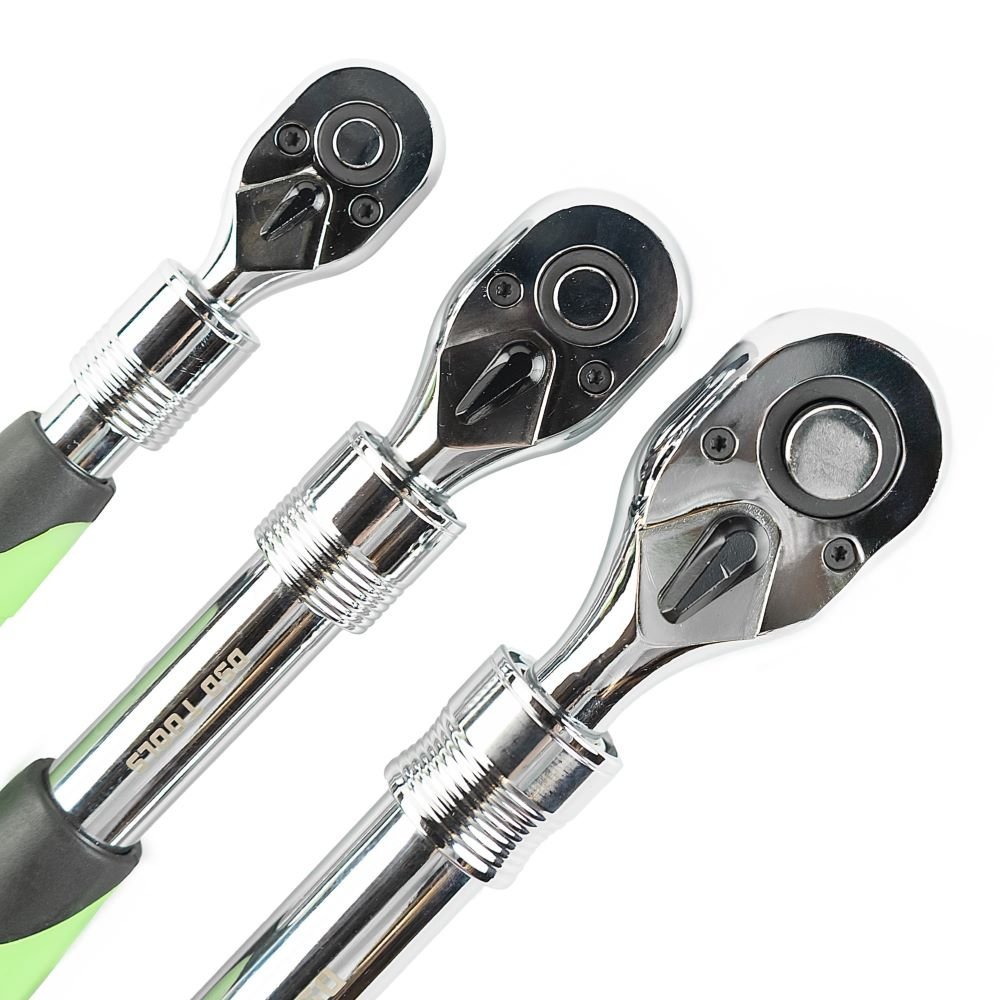 DSD TOOLS 3pc Extendable Ratchet Set 1/4", 3/8" & 1/2" Drives DS1085 - Image 4