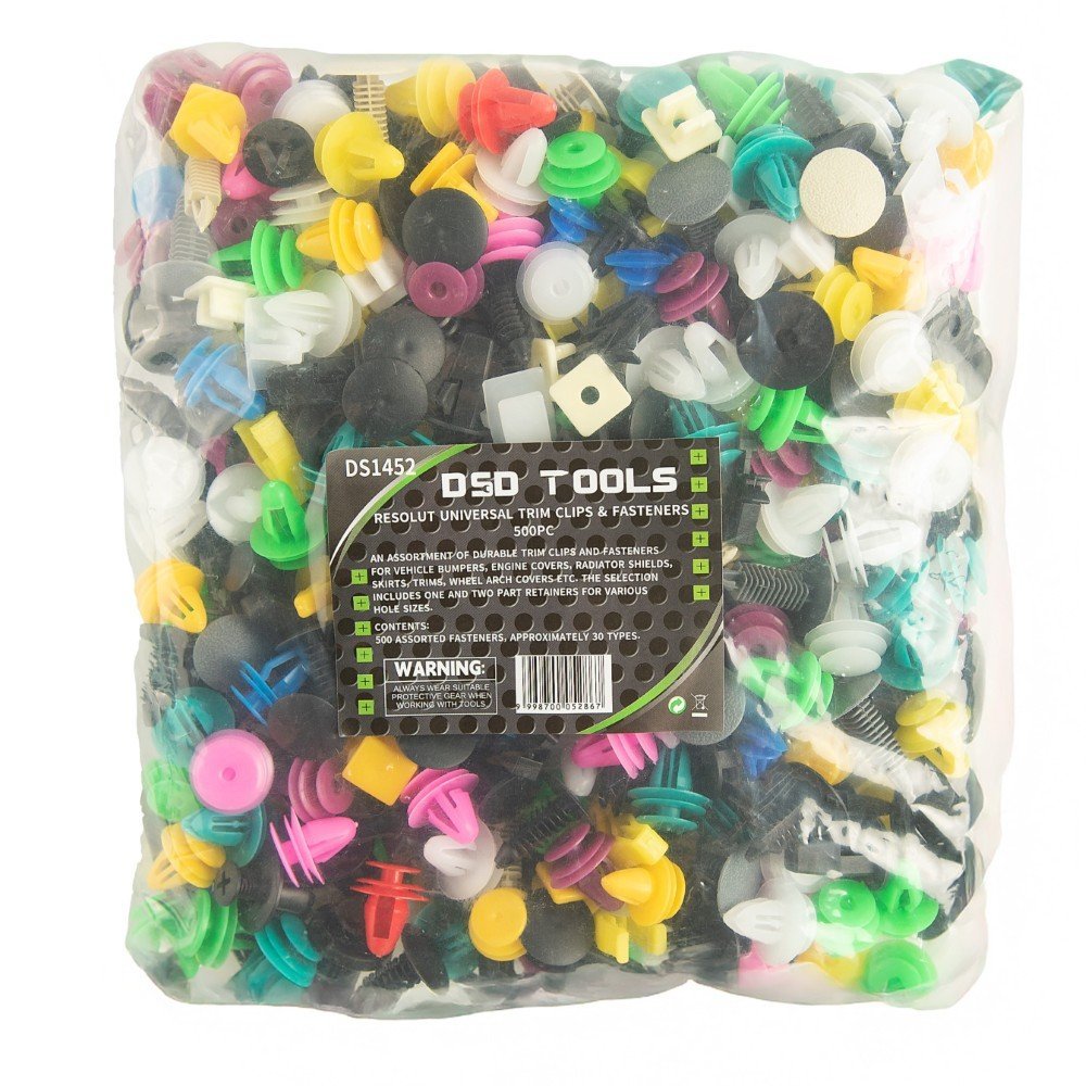 DSD TOOLS UNIVERSAL TRIM CLIPS & FASTENERS 500PC DS1452 - Image 4