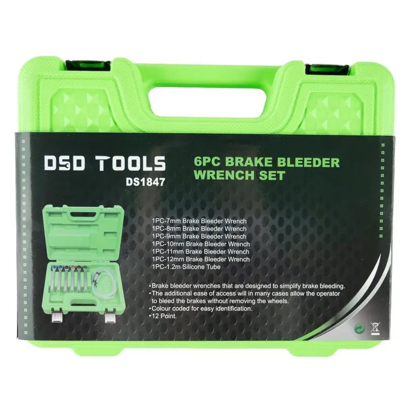 DSD TOOLS 7PC BRAKE BLEEDER WRENCH SET 12PT DS1847 - Image 4
