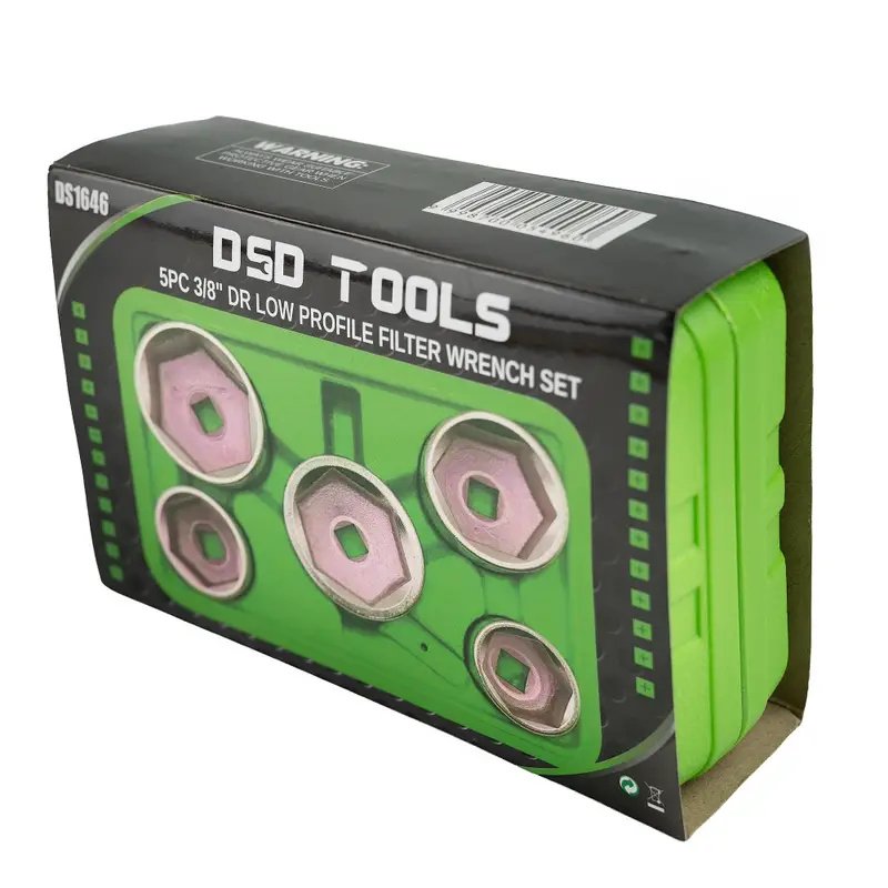 DSD TOOLS 5PC 3/8″ DR LOW PROFILE FILTER WRENCH SET DS1646 - Image 5