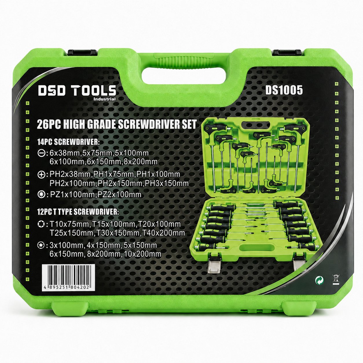 DSD TOOLS 26pc High Grade Screwdriver & T Handle Hex Ball & Star Set DS1005 - Image 7