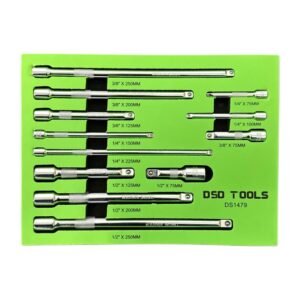 DSD TOOLS 12PC EXTENSION BAR SET – 1/4″ 3/8″ 1/2″ DRIVES DS1479