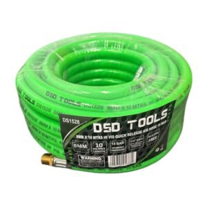 DSD TOOLS 8MM X 10 MTRS HI VIS QUICK RELEASE AIR HOSE 15 BAR DS1528