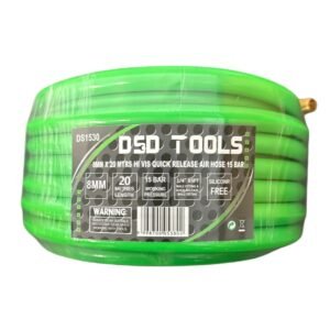 DSD TOOLS 8MM X 20 MTRS HI VIS QUICK RELEASE AIR HOSE 15 BAR DS1530