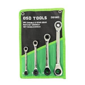 DSD TOOLS 4PC DOUBLE E STAR GEAR RATCHET WRENCH SET DS1803